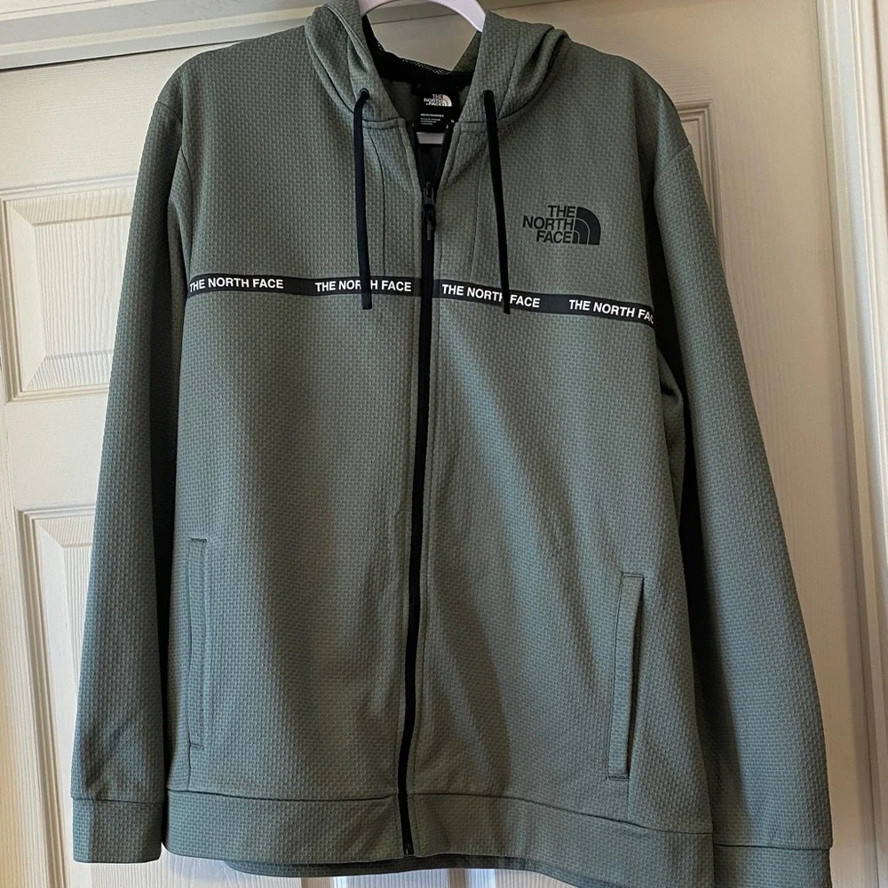 The North Face Men's Olive Zip-Up Track Jacket Sz XL. Box11